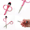 WBEE Inc - Japanese Doll Kokeshi Pattern Scissors Pink / WBEE Inc - こけし柄 ハサミ ピンク