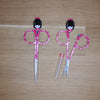 WBEE Inc - Japanese Doll Kokeshi Pattern Scissors Pink / WBEE Inc - こけし柄 ハサミ ピンク