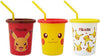 Skater Co. - Pokemon Pikachu Tumbler with straw 3's  / スケーター株式会社 - ポケモン ピカチュウ ストロー付タンブラー 3個セット