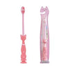 U-Company - Cut Toothbrush with Sucker Pink (Med) / (株) ユーカンパニー - ねこ歯ブラシ 吸盤付き ピンク (毛のかたさ ふつう)